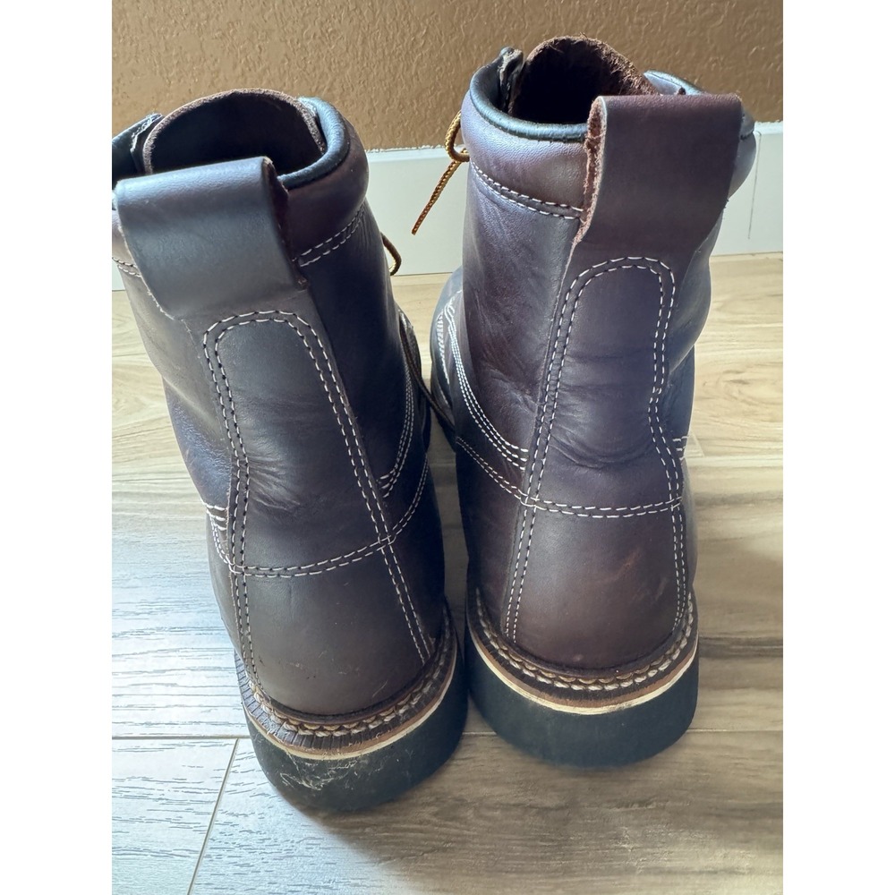 Thorogood Leather Work Boots Men Brown Steel Toe Lace Up USA Rugged Workwear - Picture 6 of 6